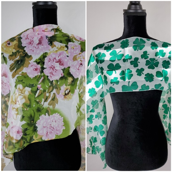 Gorgeous scarf set☘Liang Dian &Clover Scarves - Picture 1 of 5